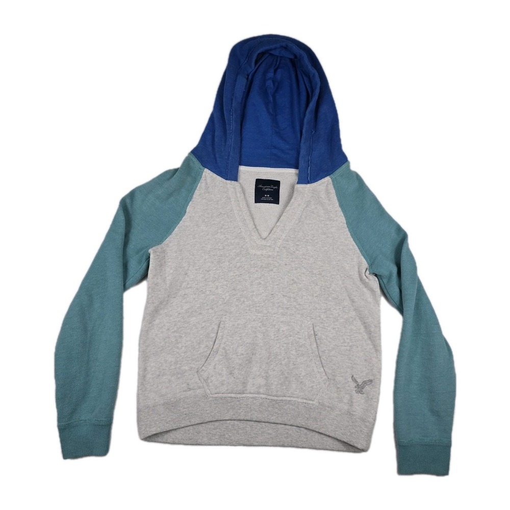 American Eagle Outfitters Women's Size Medium Colorblock‎ Pullover Hoodie